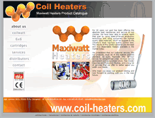 Tablet Screenshot of coil-heaters.com